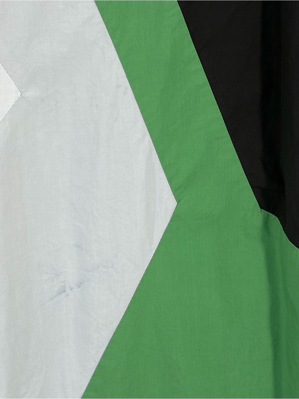Greek 100% Cotton Sleeveless Geometric Colorblock Mini Dress (L) - Picture 5 of 7
